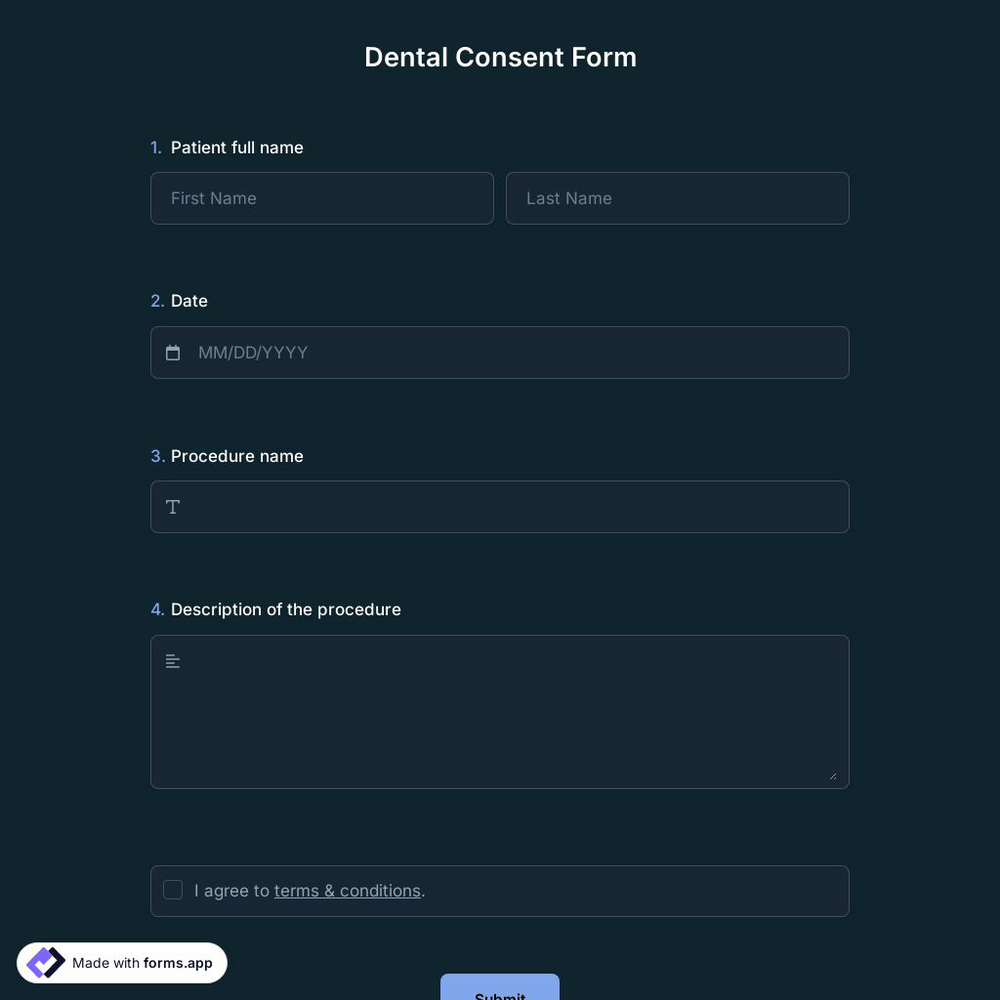 Dental Consent Form
