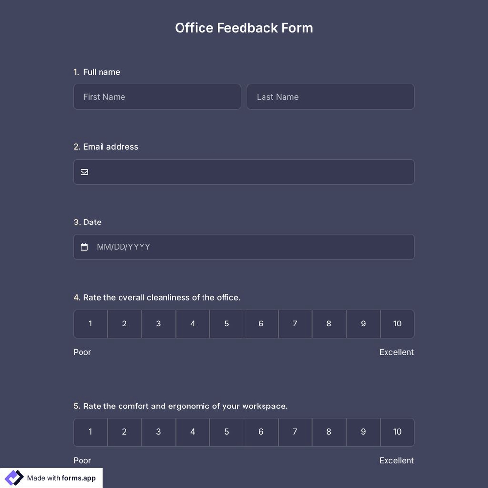 Office Feedback Form