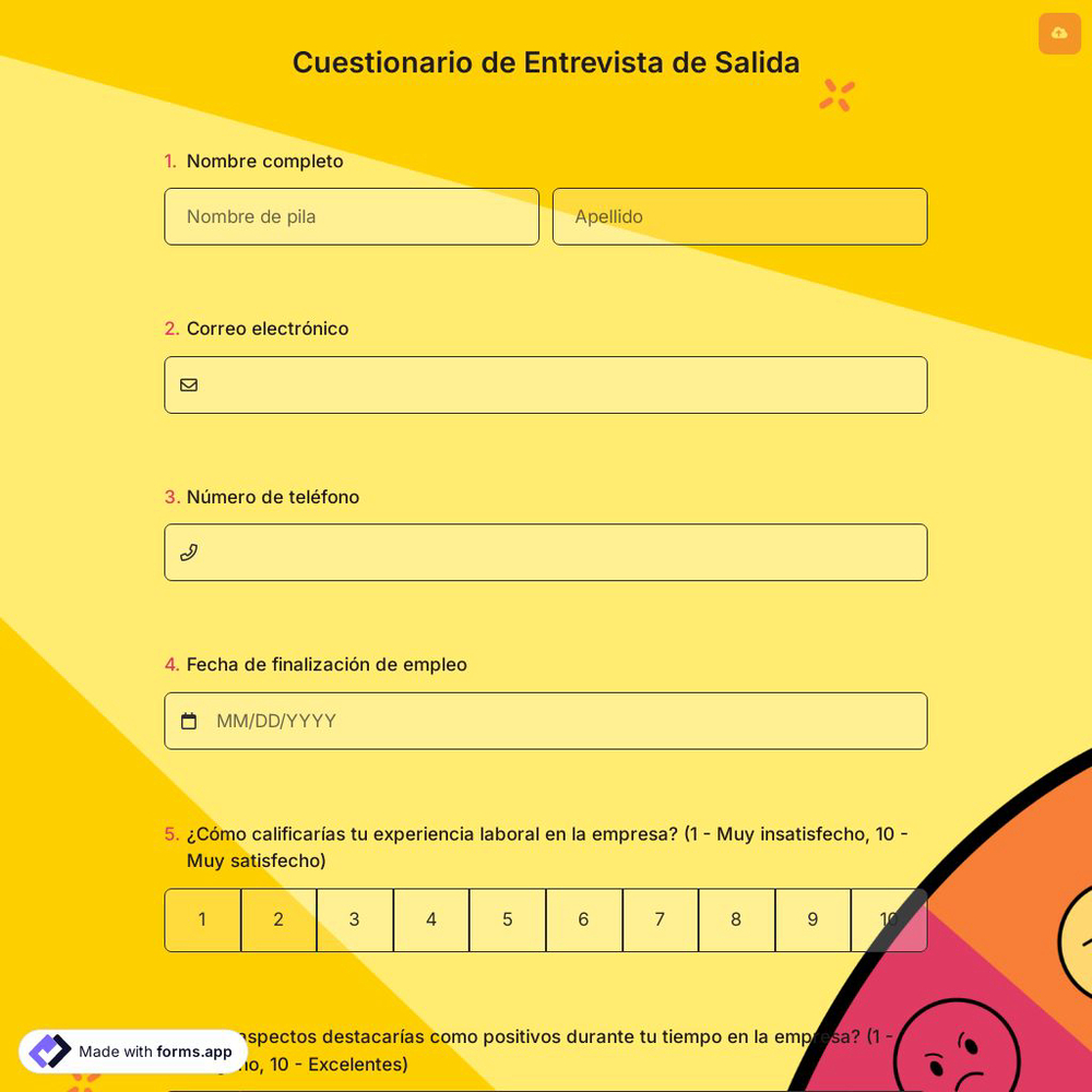 Cuestionario de Entrevista de Salida