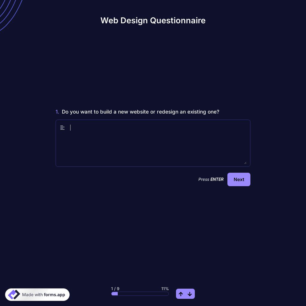 Web Design Questionnaire