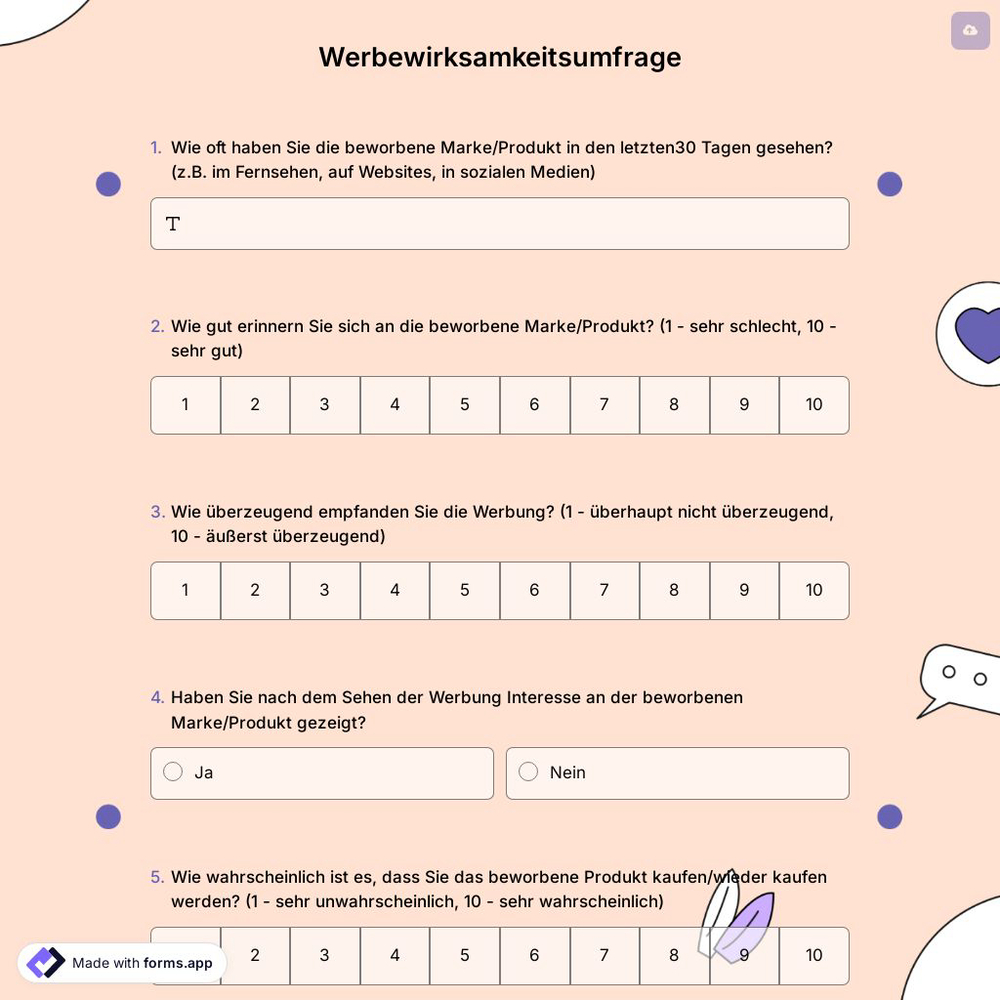 Werbewirksamkeitsumfrage