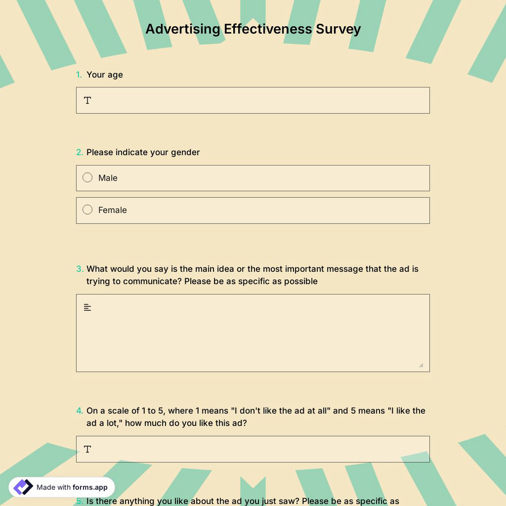 Advertising Effectiveness Survey