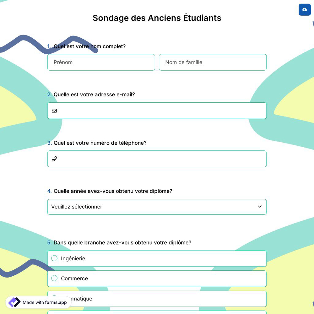 Sondage des Anciens Étudiants