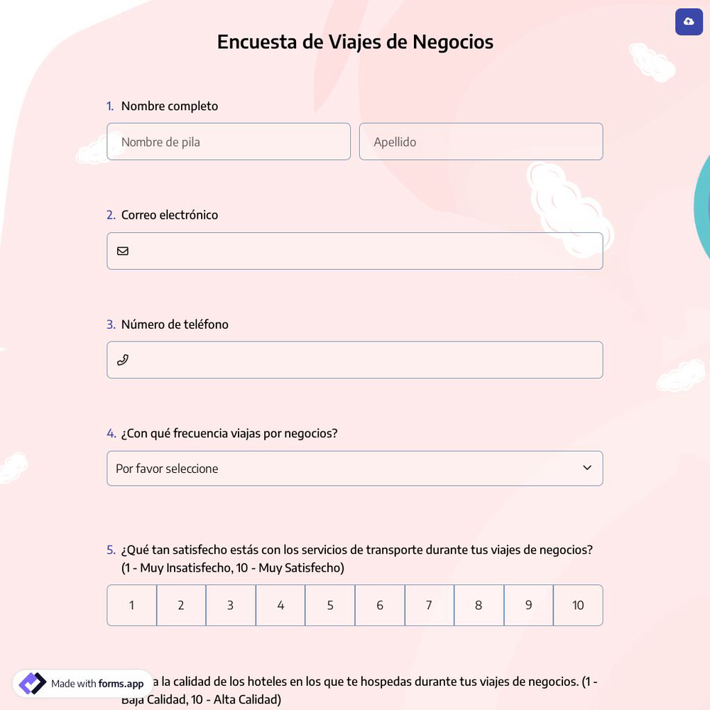 Encuesta de Viajes de Negocios