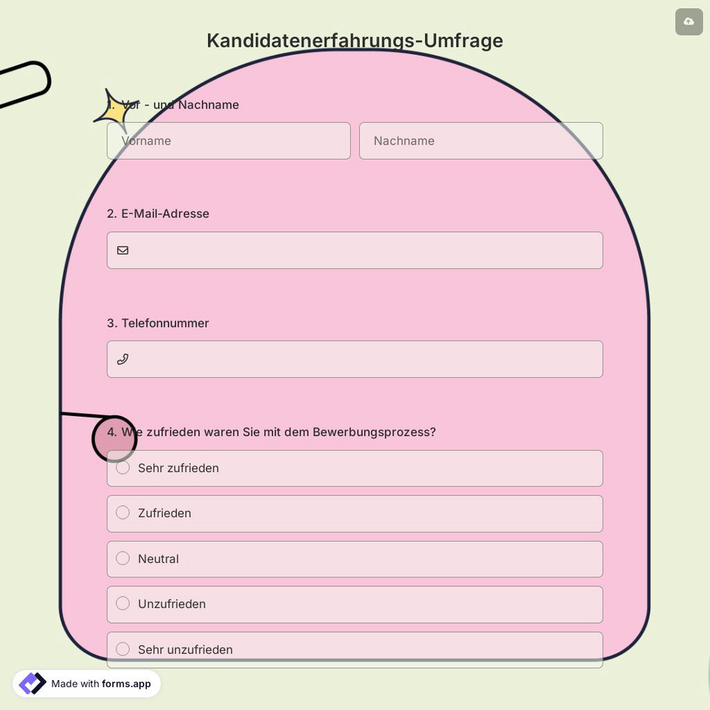Kandidatenerfahrungs-Umfrage