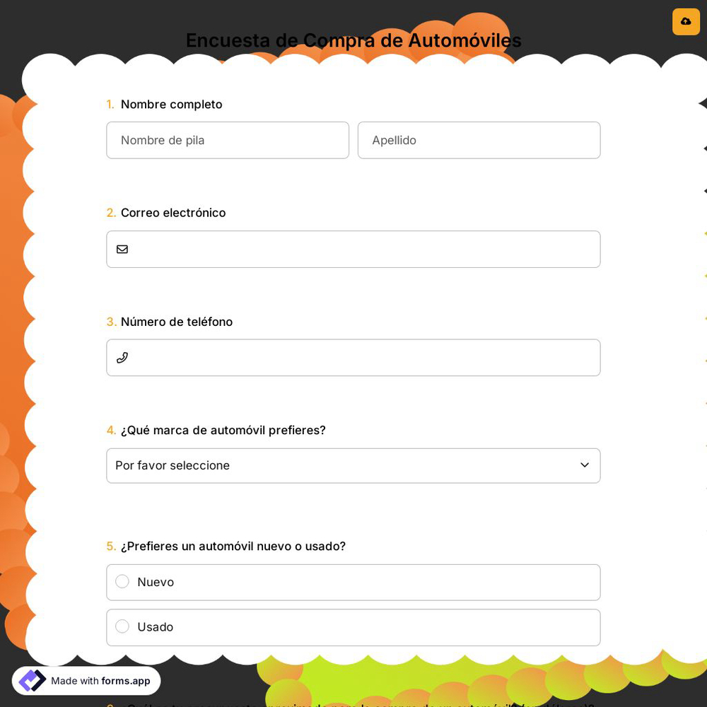 Encuesta de Compra de Automóviles