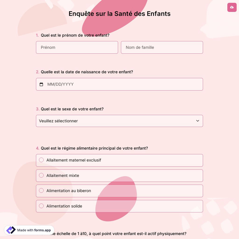 Enquête sur la Santé des Enfants