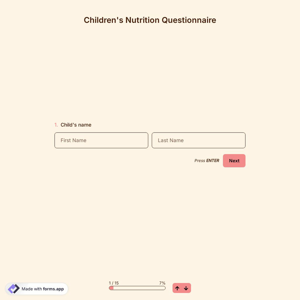 Children’s Nutrition Questionnaire