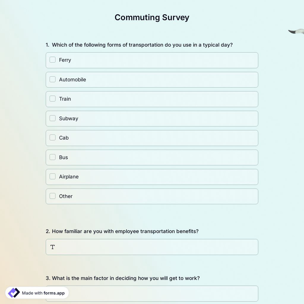 Commuting Survey