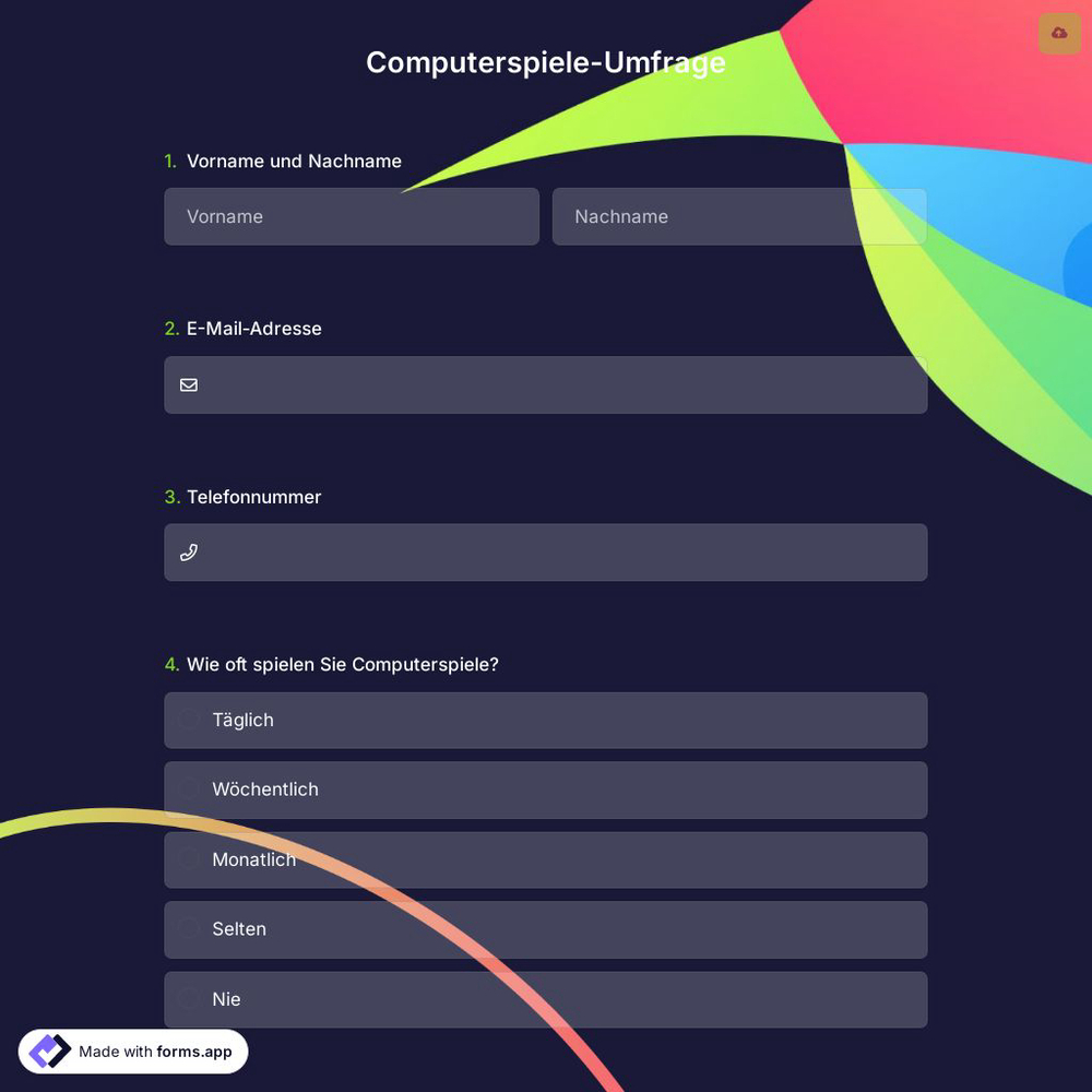 Computerspiele-Umfrage