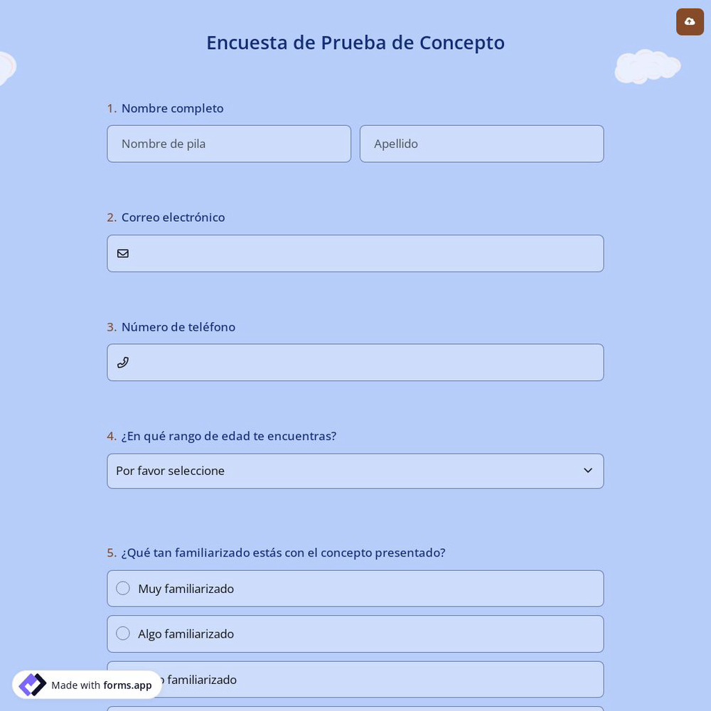 Encuesta de Prueba de Concepto