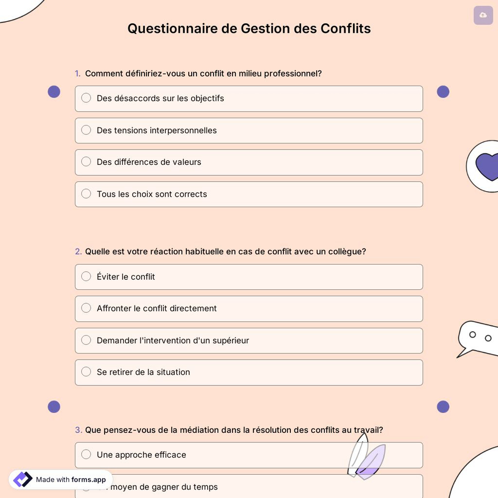 Questionnaire de Gestion des Conflits