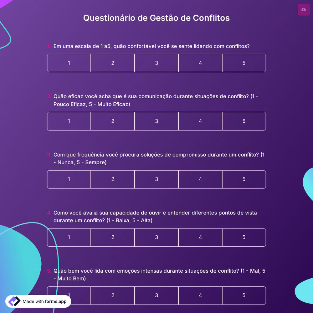 Questionário de Gestão de Conflitos