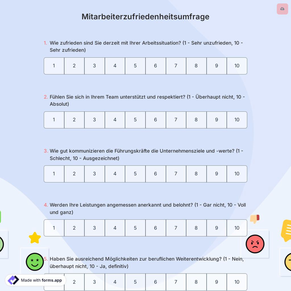 Mitarbeiterzufriedenheitsumfrage