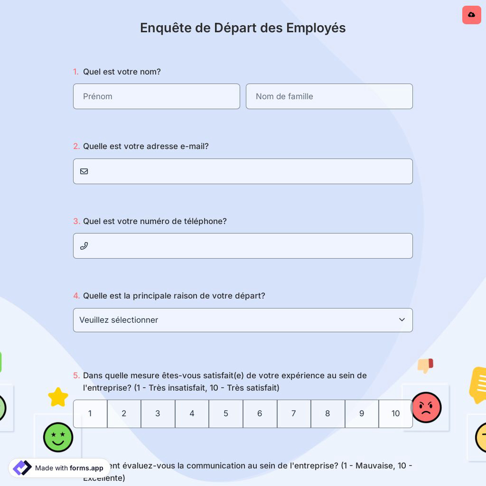 Enquête de Départ des Employés
