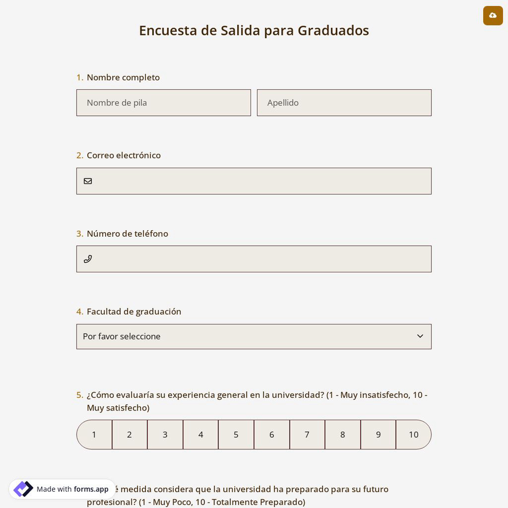 Encuesta de Salida para Graduados