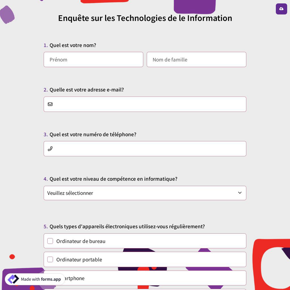 Enquête sur les Technologies de le Information