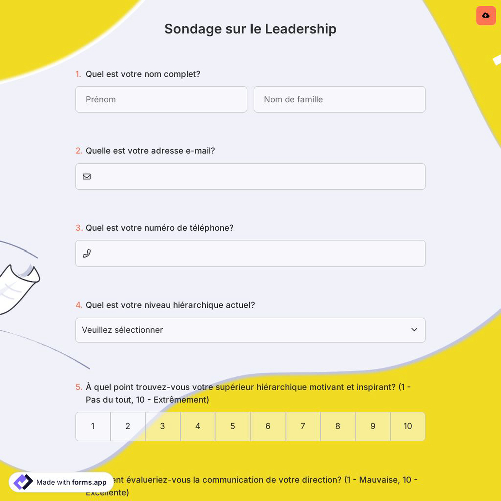 Sondage sur le Leadership