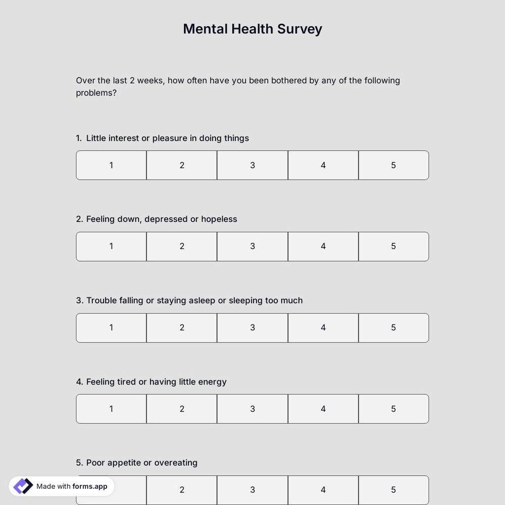 Mental Health Survey