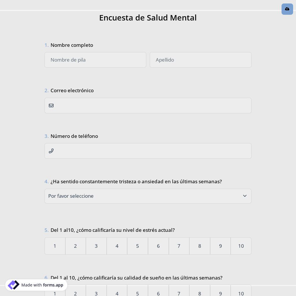 Encuesta de Salud Mental