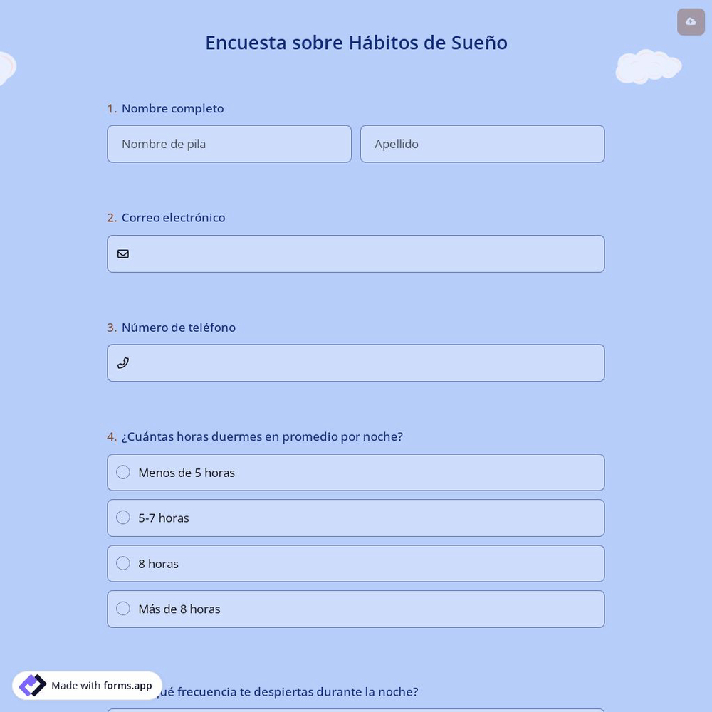 Encuesta sobre Hábitos de Sueño