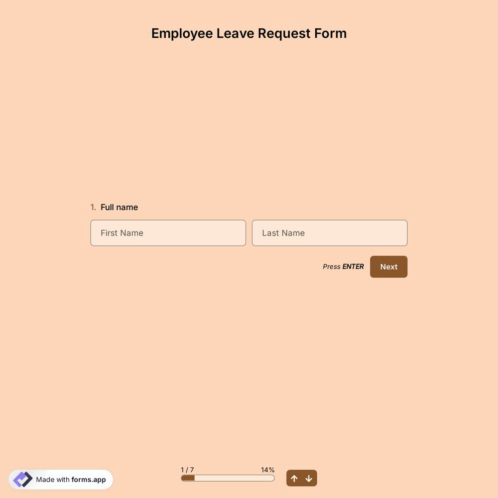 Employee Leave Request Form