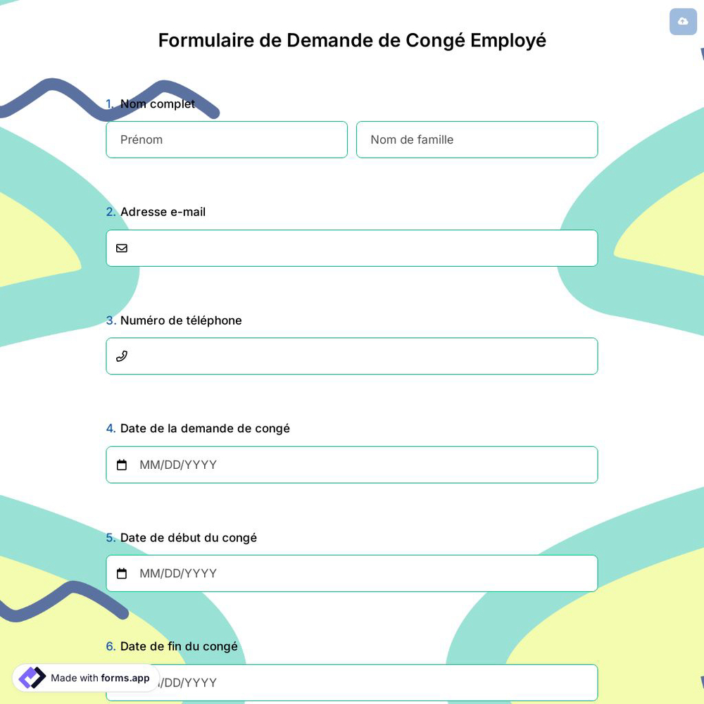 Formulaire de Demande de Congé Employé