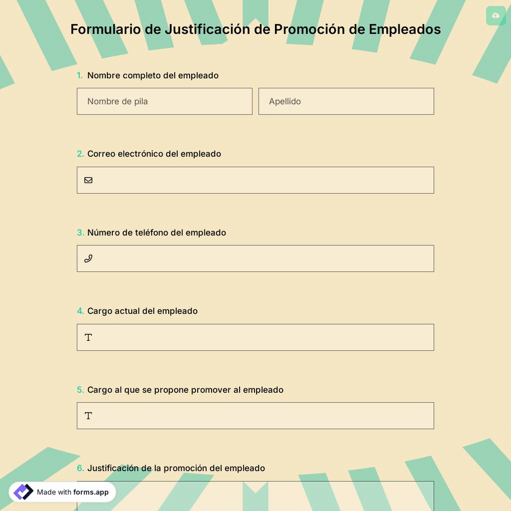 Formulario de Justificación de Promoción de Empleados