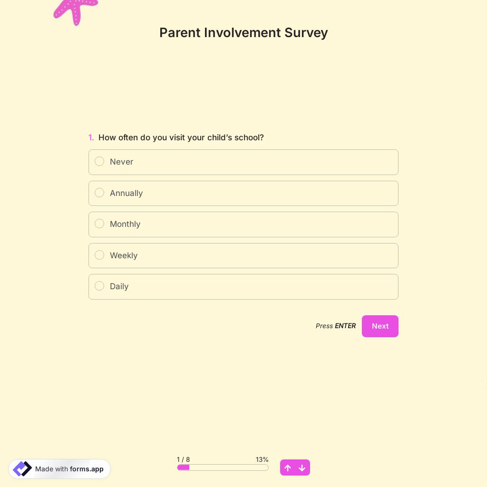 Parent Involvement Survey