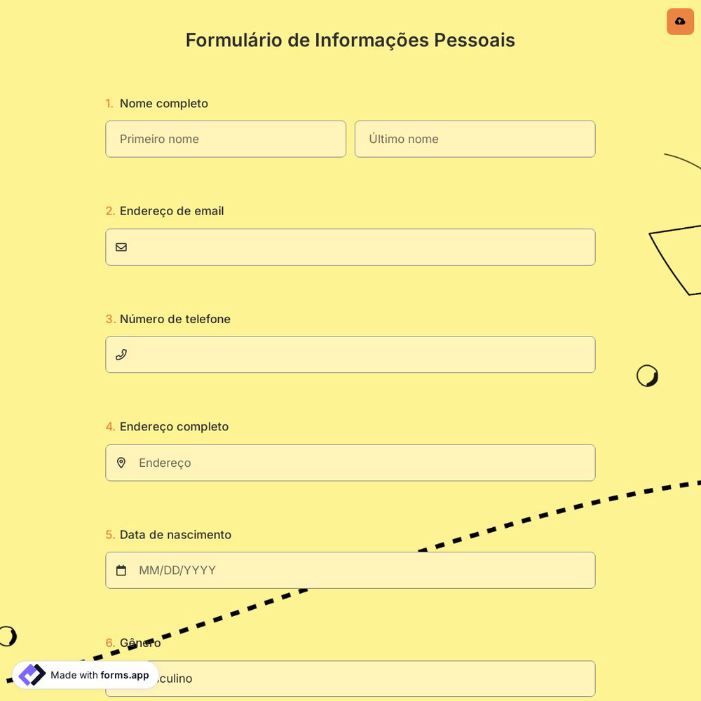 Formulário de Informações Pessoais