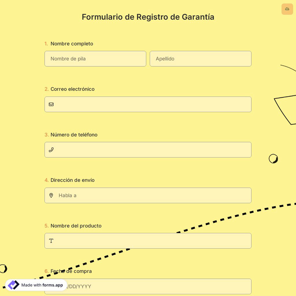 Formulario de Registro de Garantía