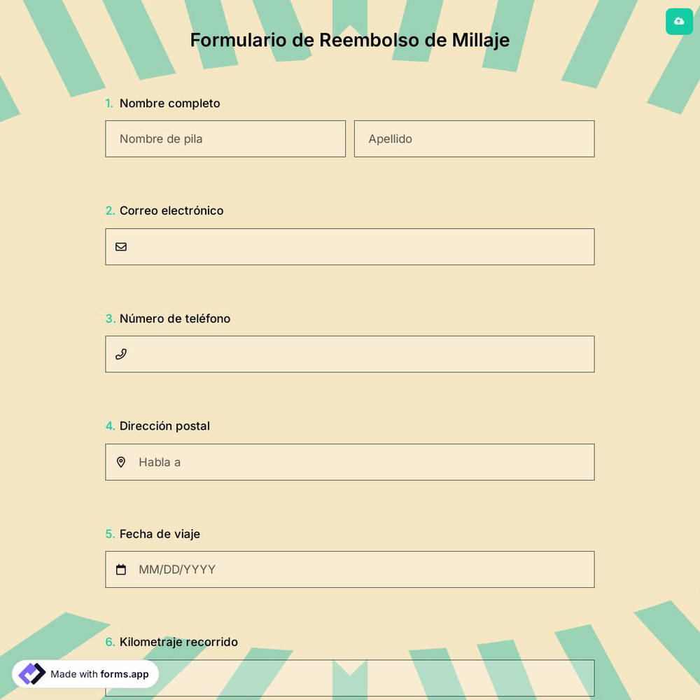 Formulario de Reembolso de Millaje
