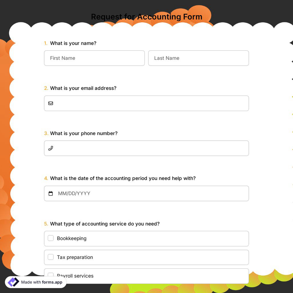 Request for Accounting Form