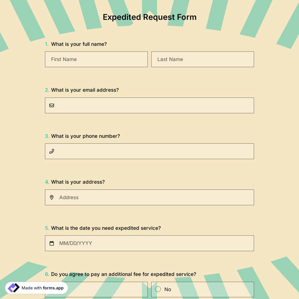 Expedited Request Form