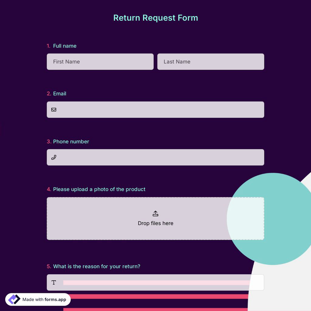 Return Request Form