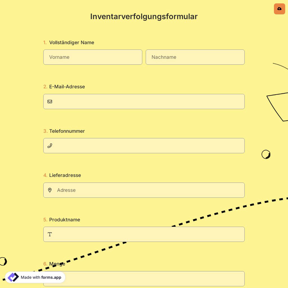 Inventarverfolgungsformular