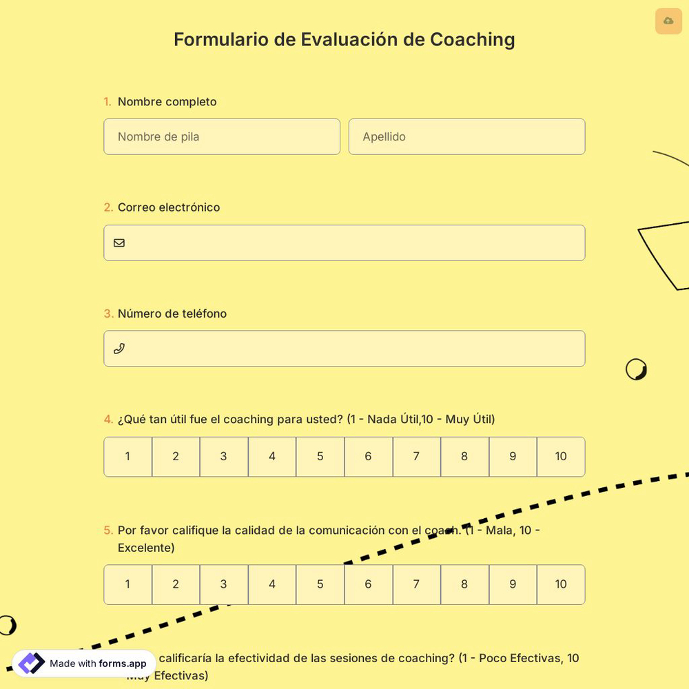 Formulario de Evaluación de Coaching