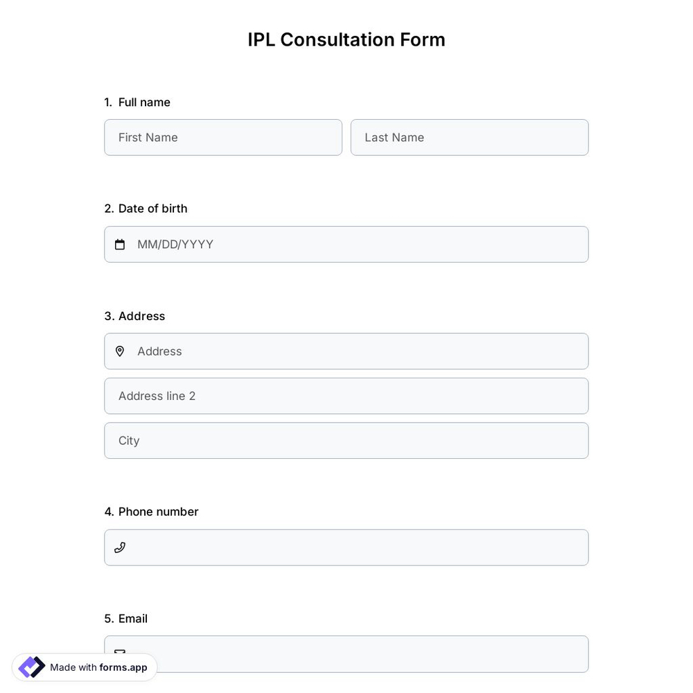 IPL Consultation Form