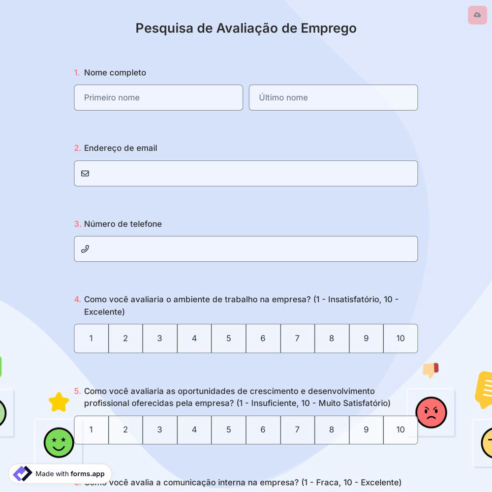 Pesquisa de Avaliação de Emprego