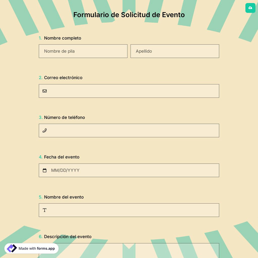 Formulario de Solicitud de Evento