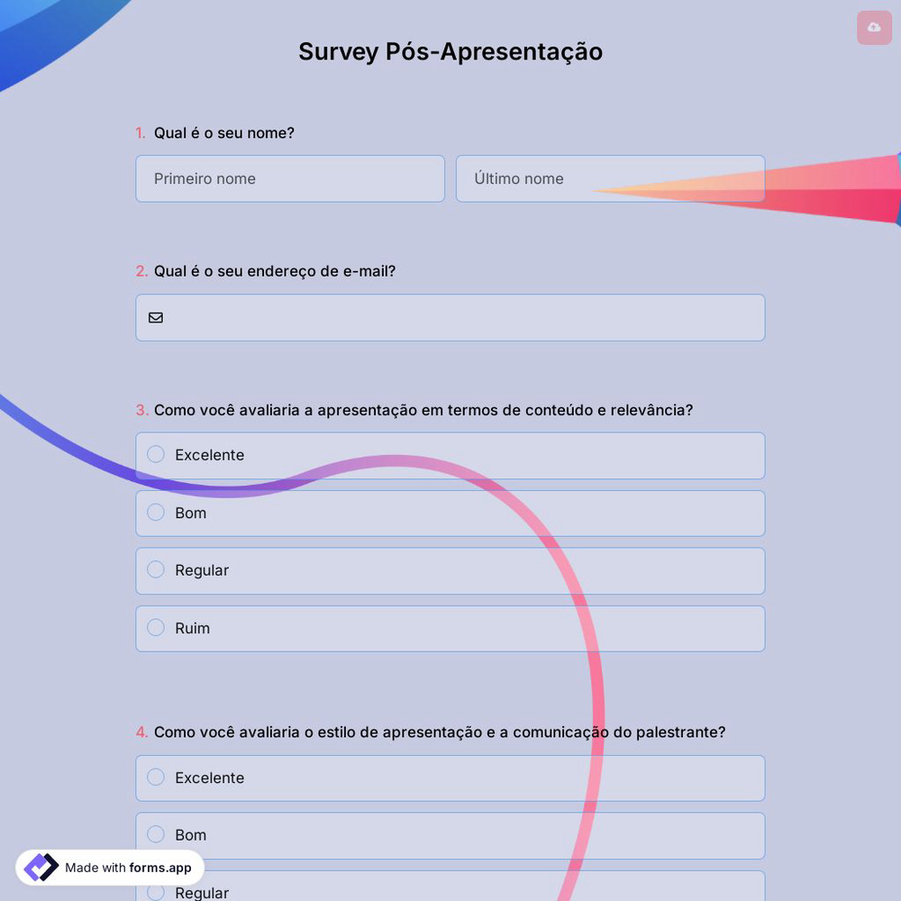 Survey Pós-Apresentação