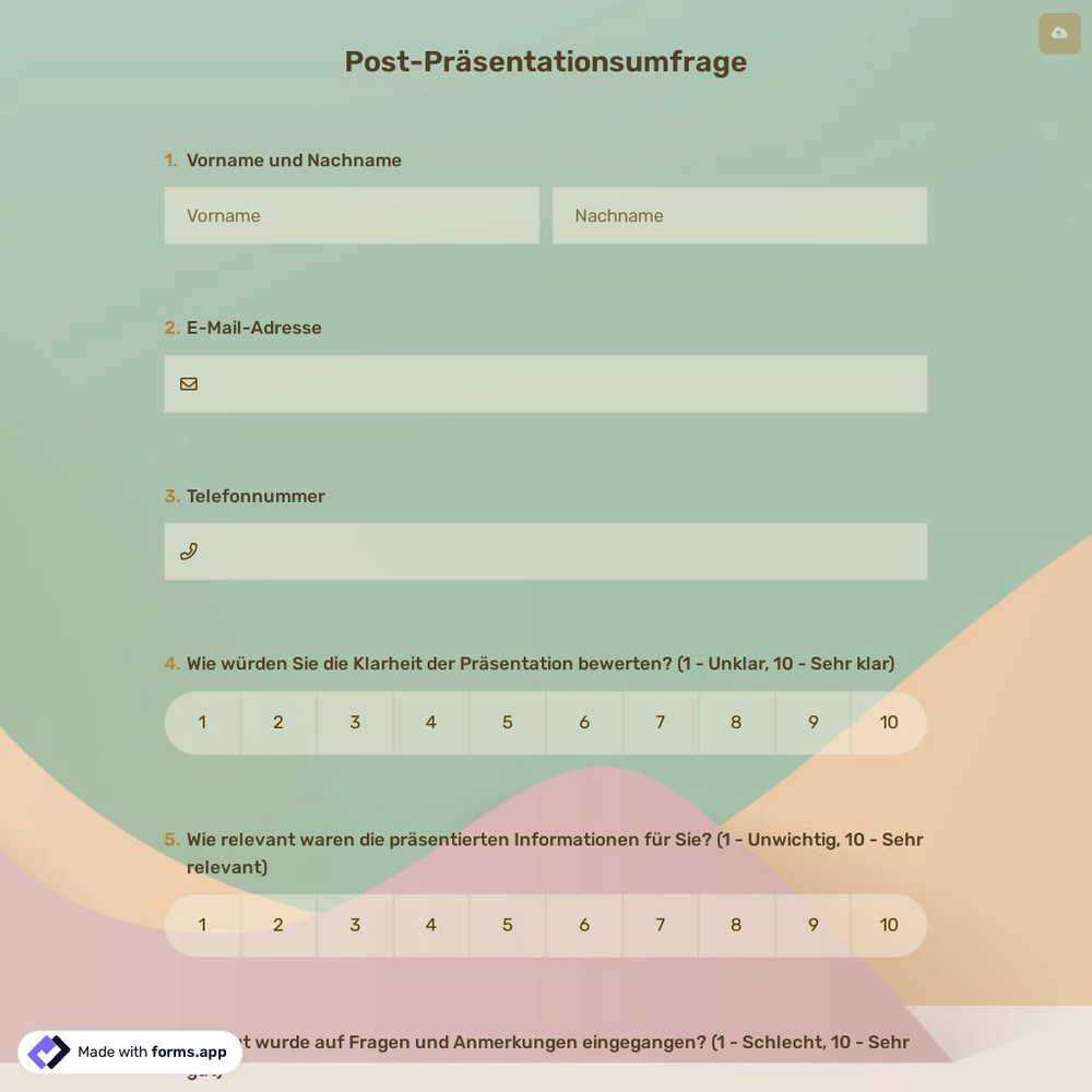 Post-Präsentationsumfrage