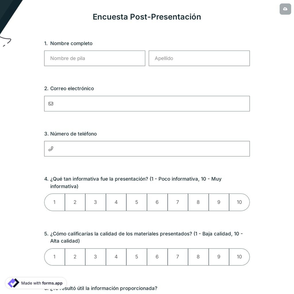 Encuesta Post-Presentación