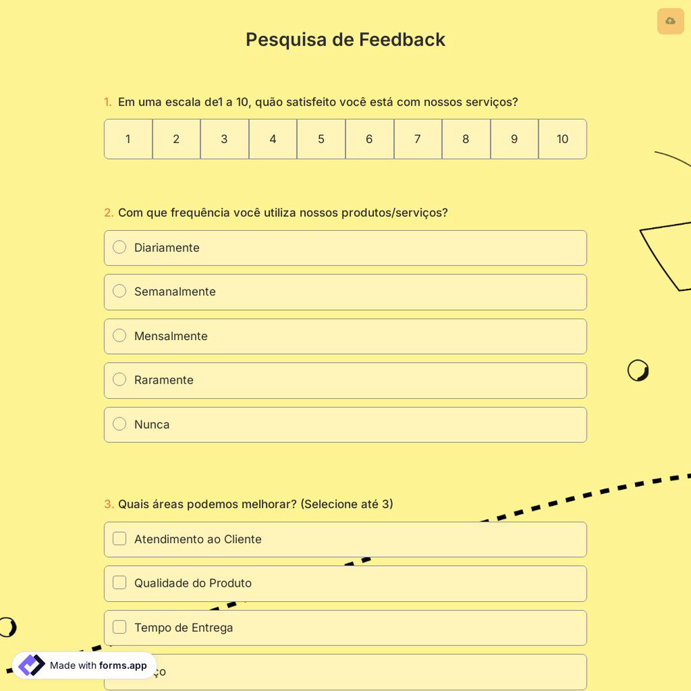 Pesquisa de Feedback