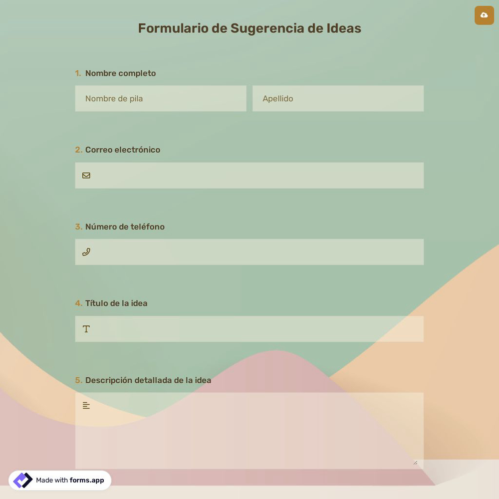 Formulario de Sugerencia de Ideas