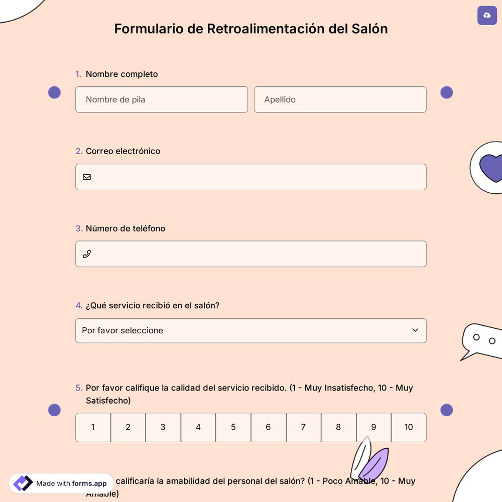 Formulario de Retroalimentación del Salón