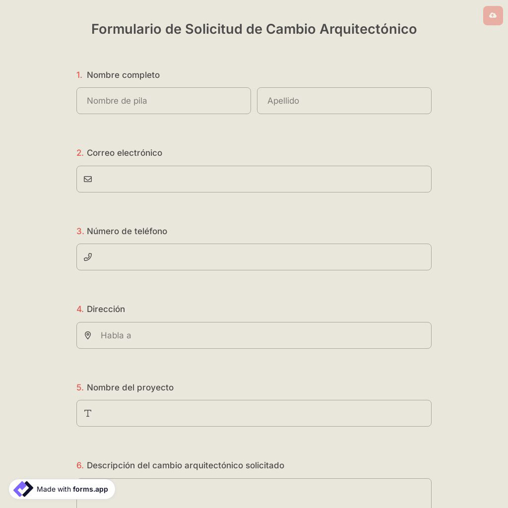 Formulario de Solicitud de Cambio Arquitectónico
