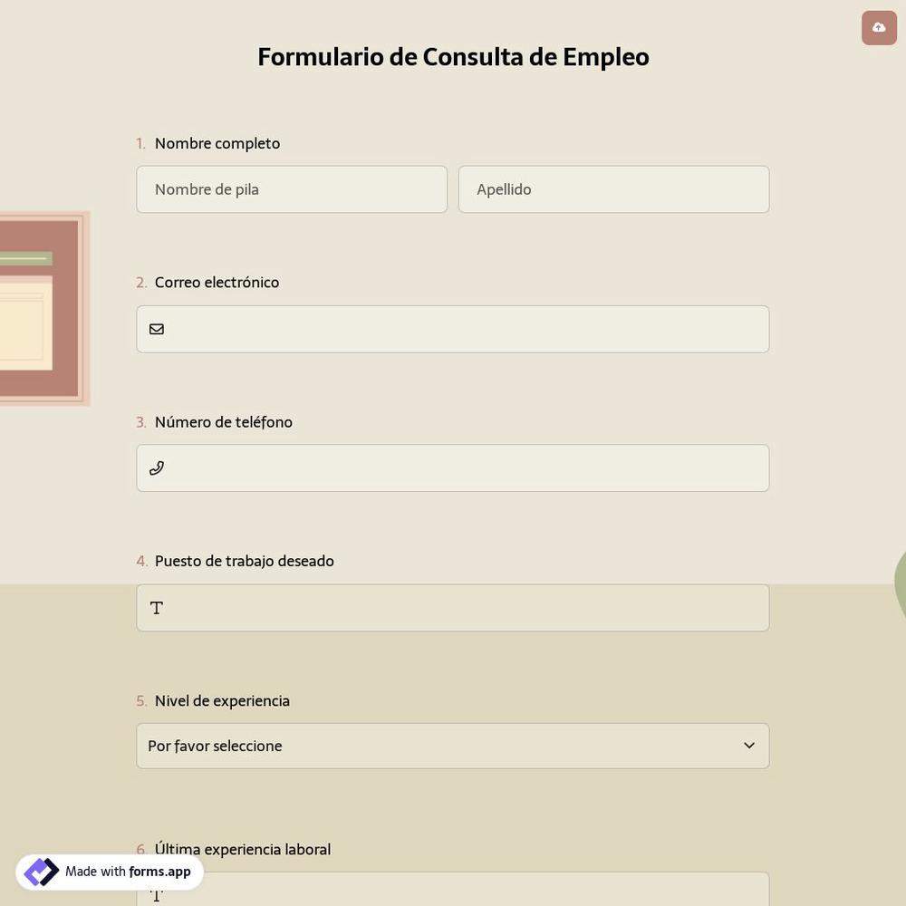 Formulario de Consulta de Empleo