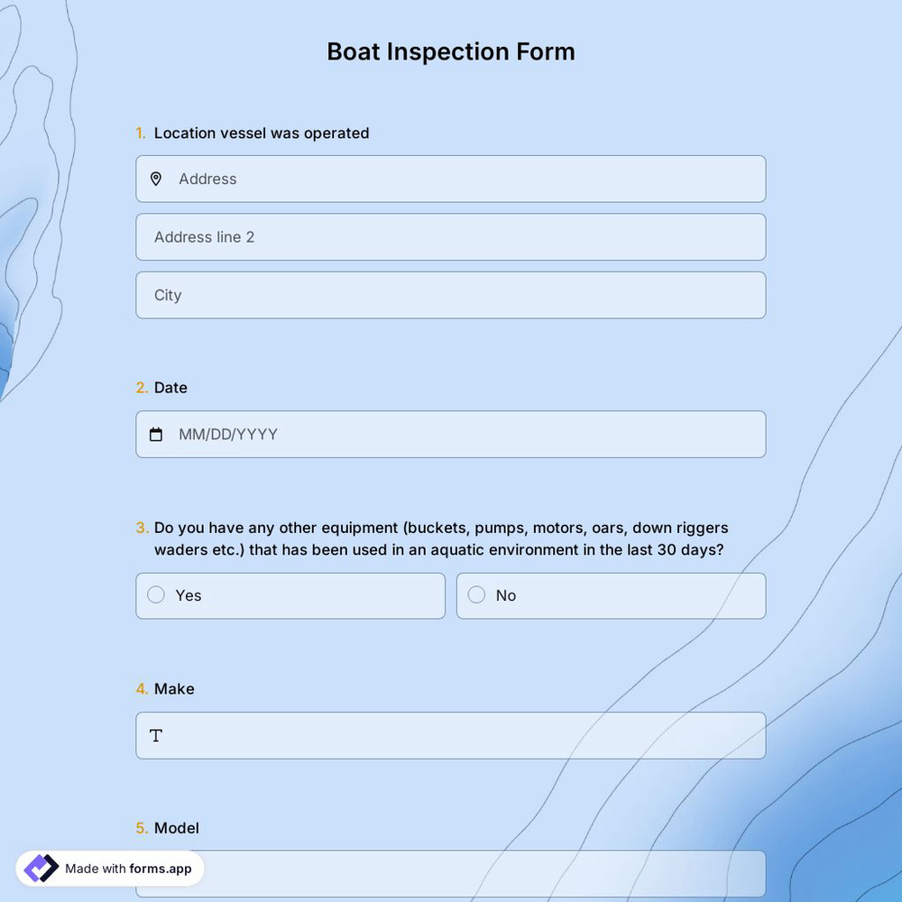 Boat Inspection Form