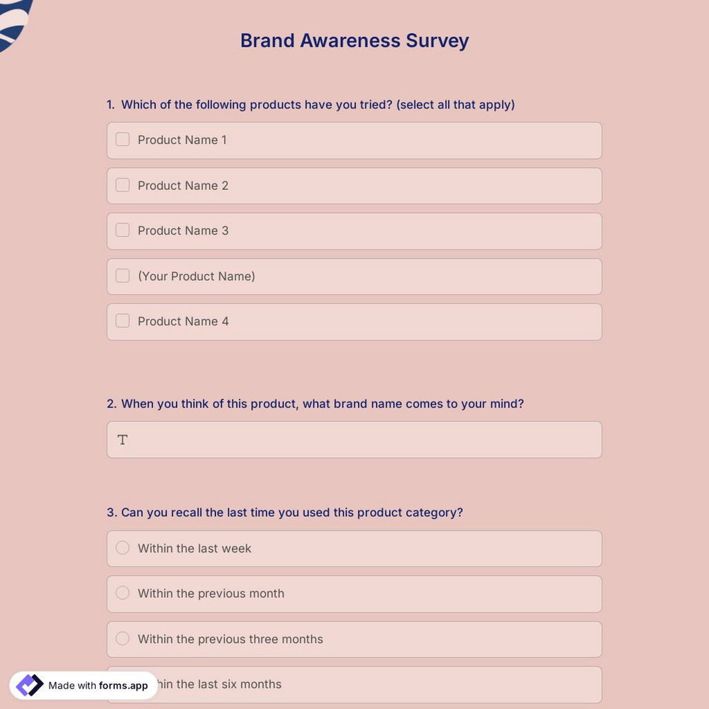 Brand Awareness Survey